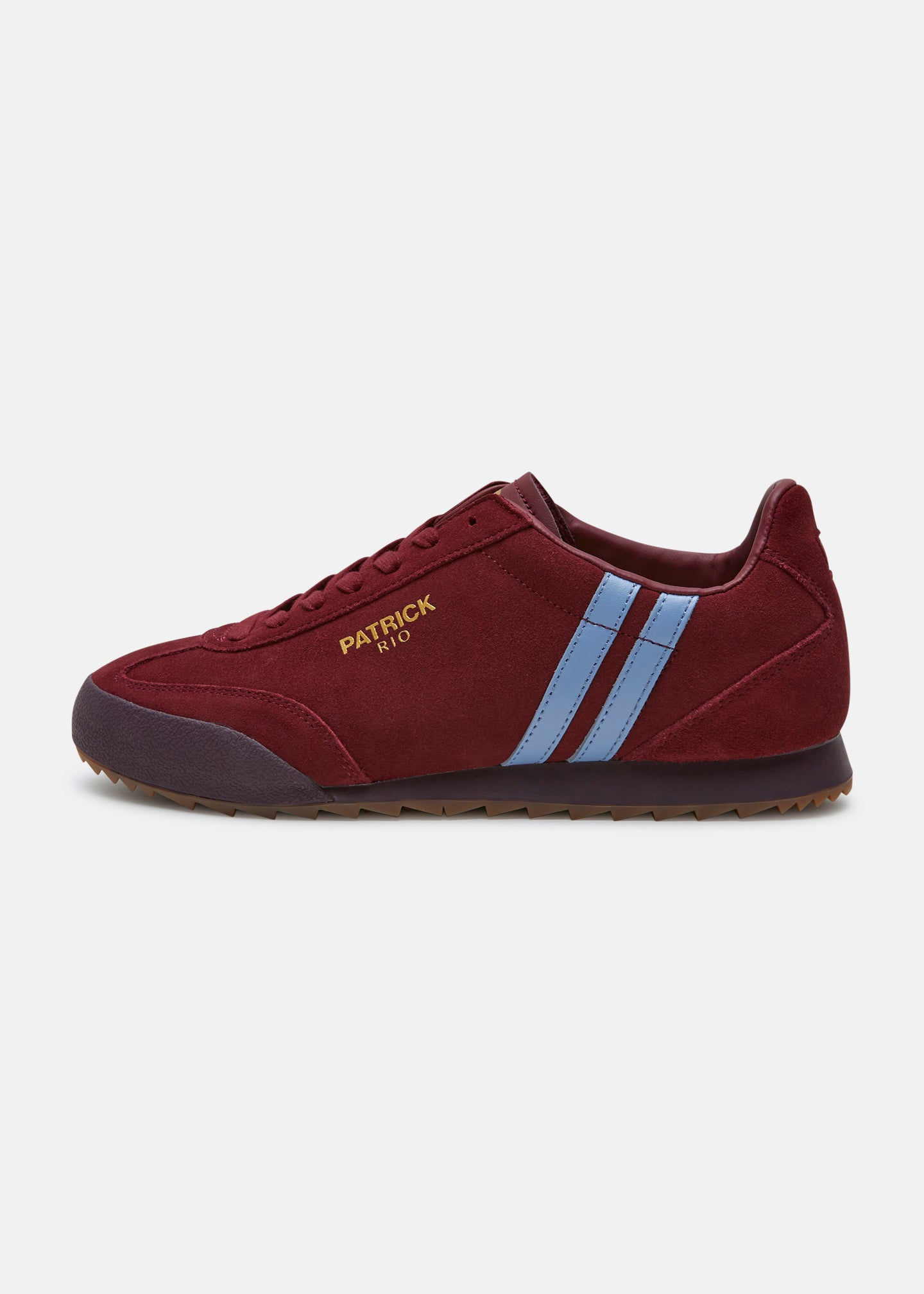 Patrick Rio Trainer - Burgundy/Sky Blue- Side