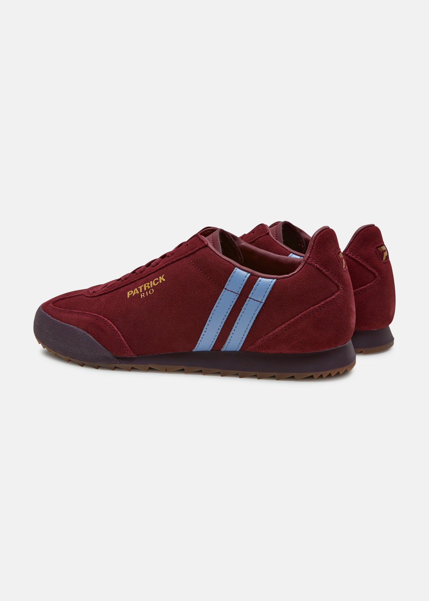 Patrick Rio Trainer - Burgundy/Sky Blue- Back