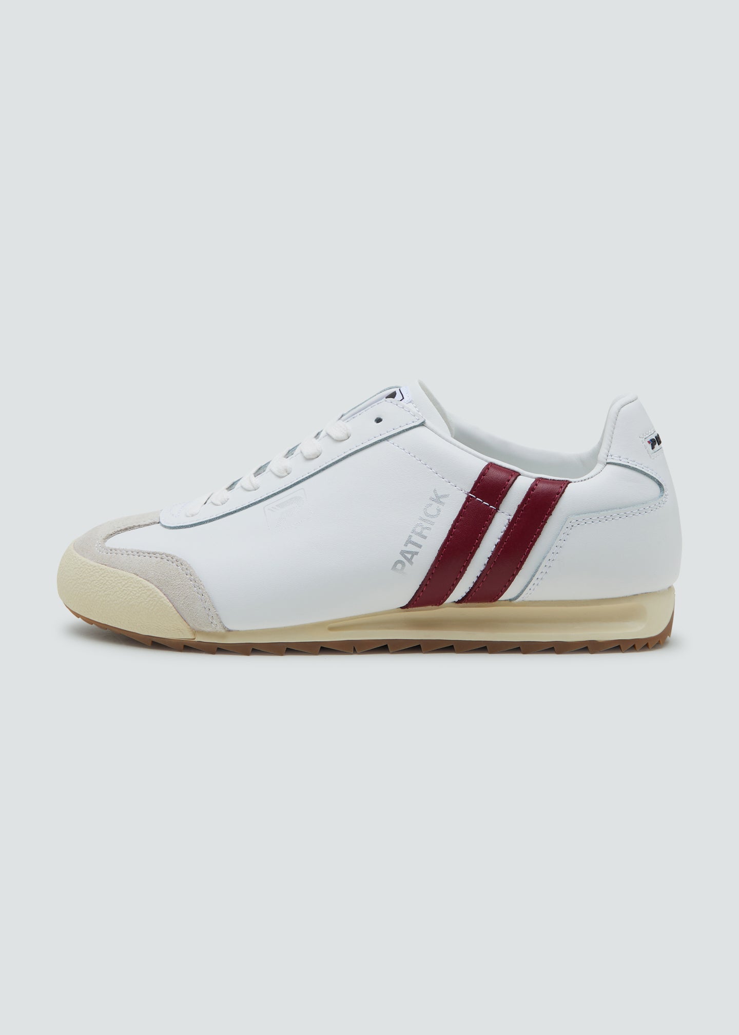 Patrick Liverpool Trainer - Off White/Burgundy - Video