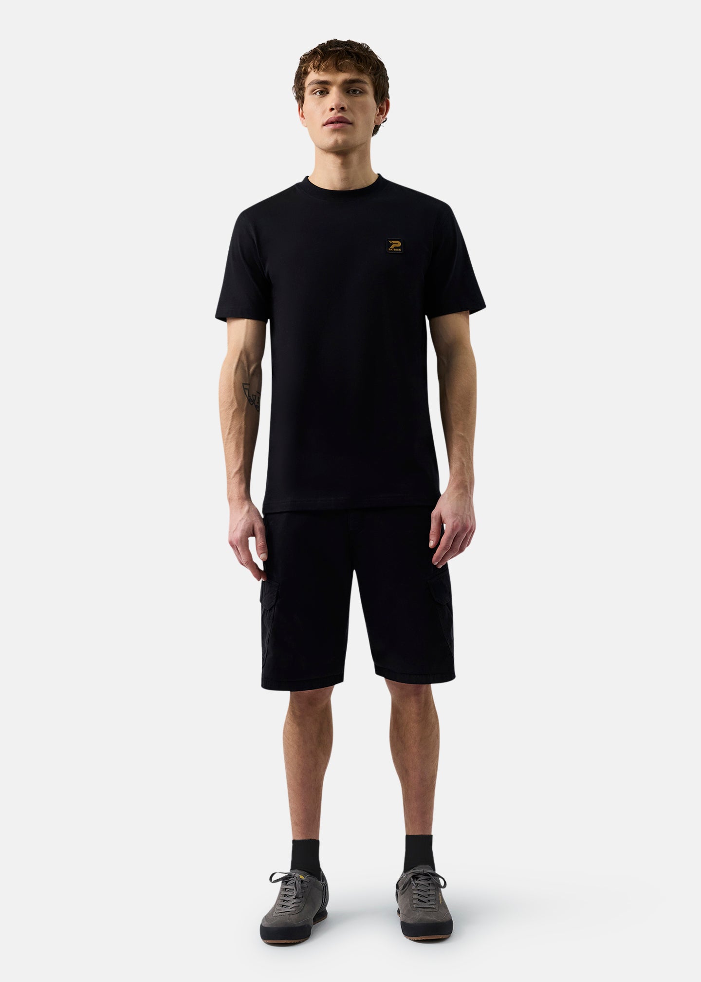 Patrick Cambell T-Shirt-Black-Full Body