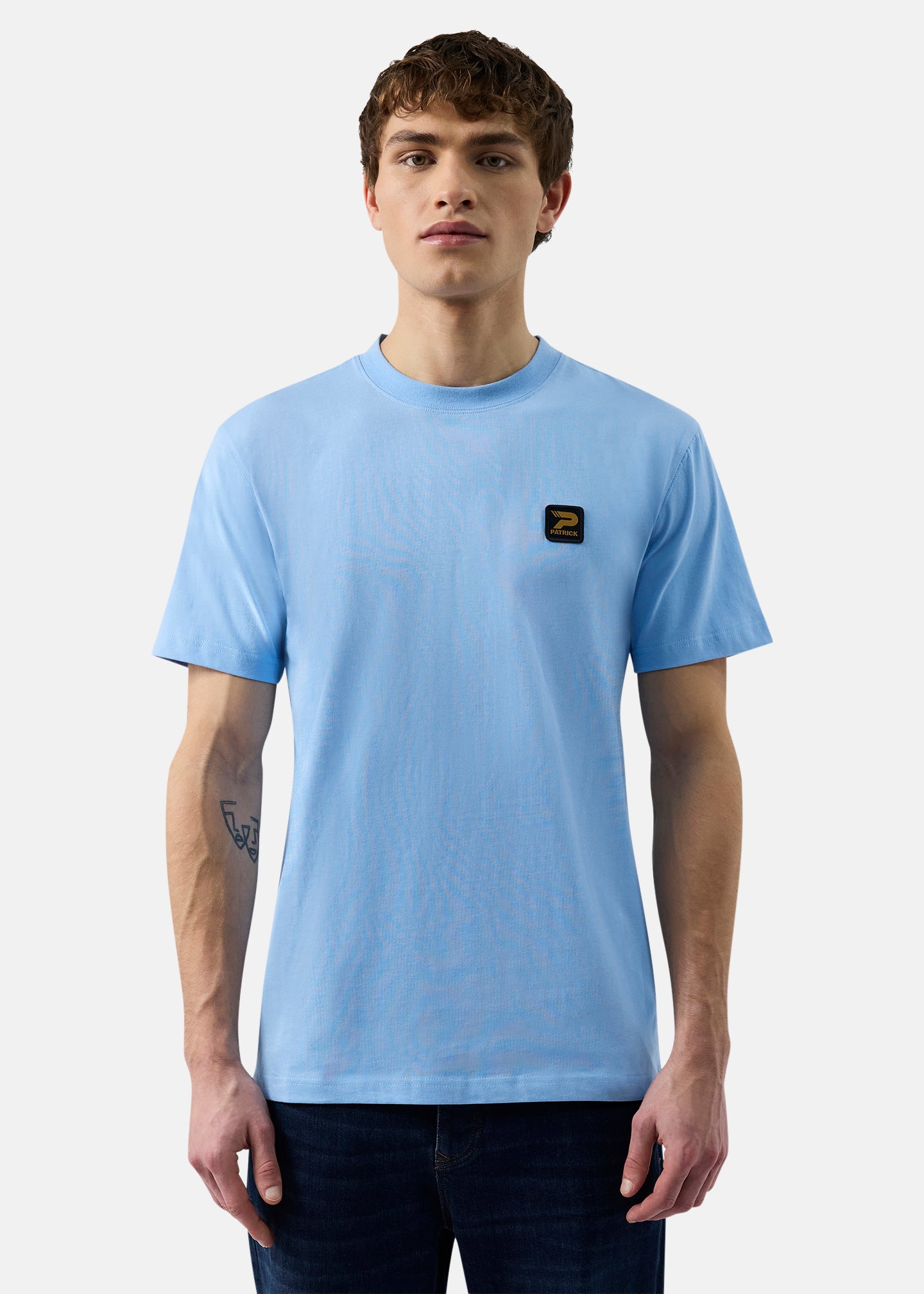 Patrick Cambell T-Shirt-Sky Blue-Front