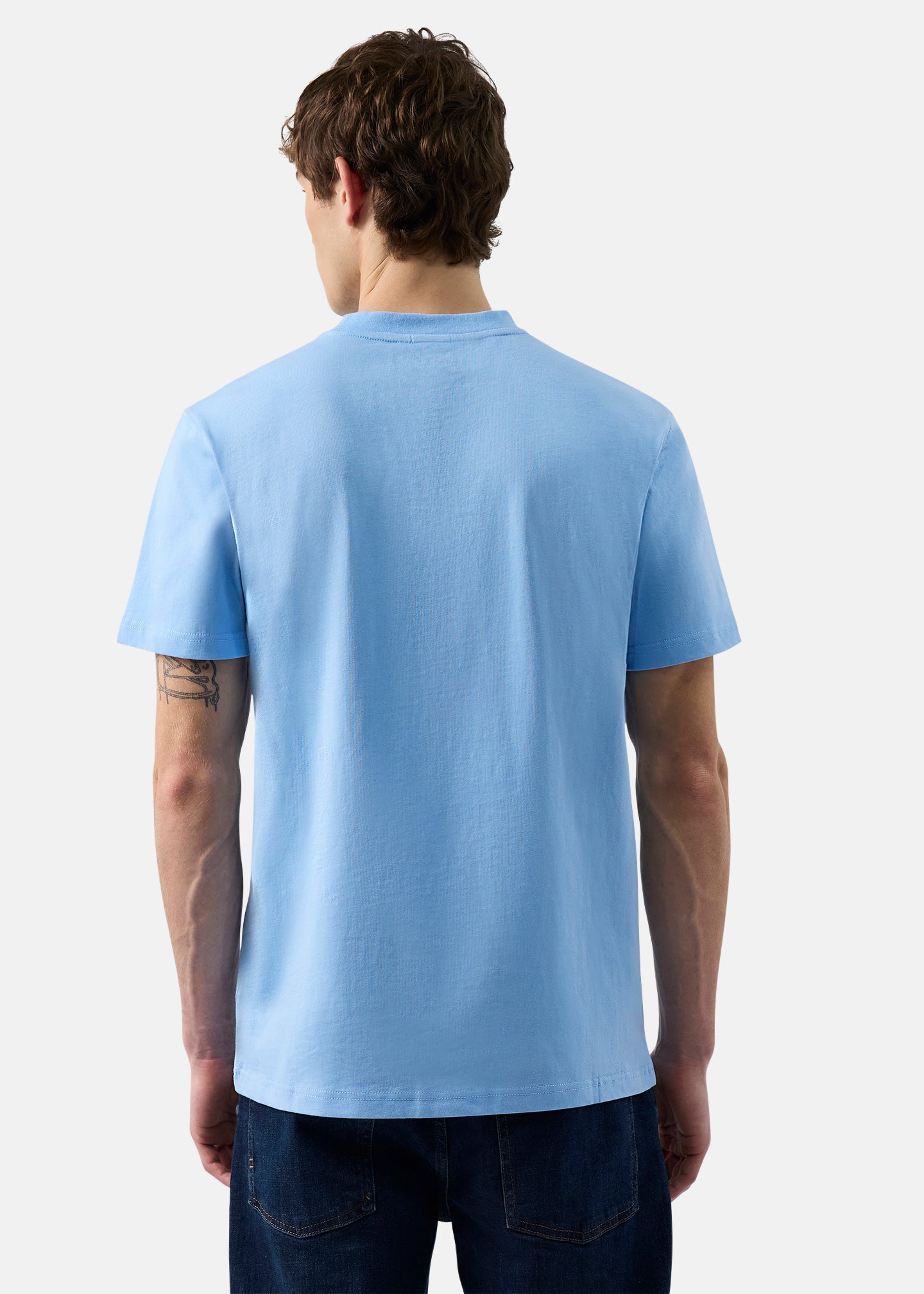 Patrick Cambell T-Shirt-Sky Blue-Back