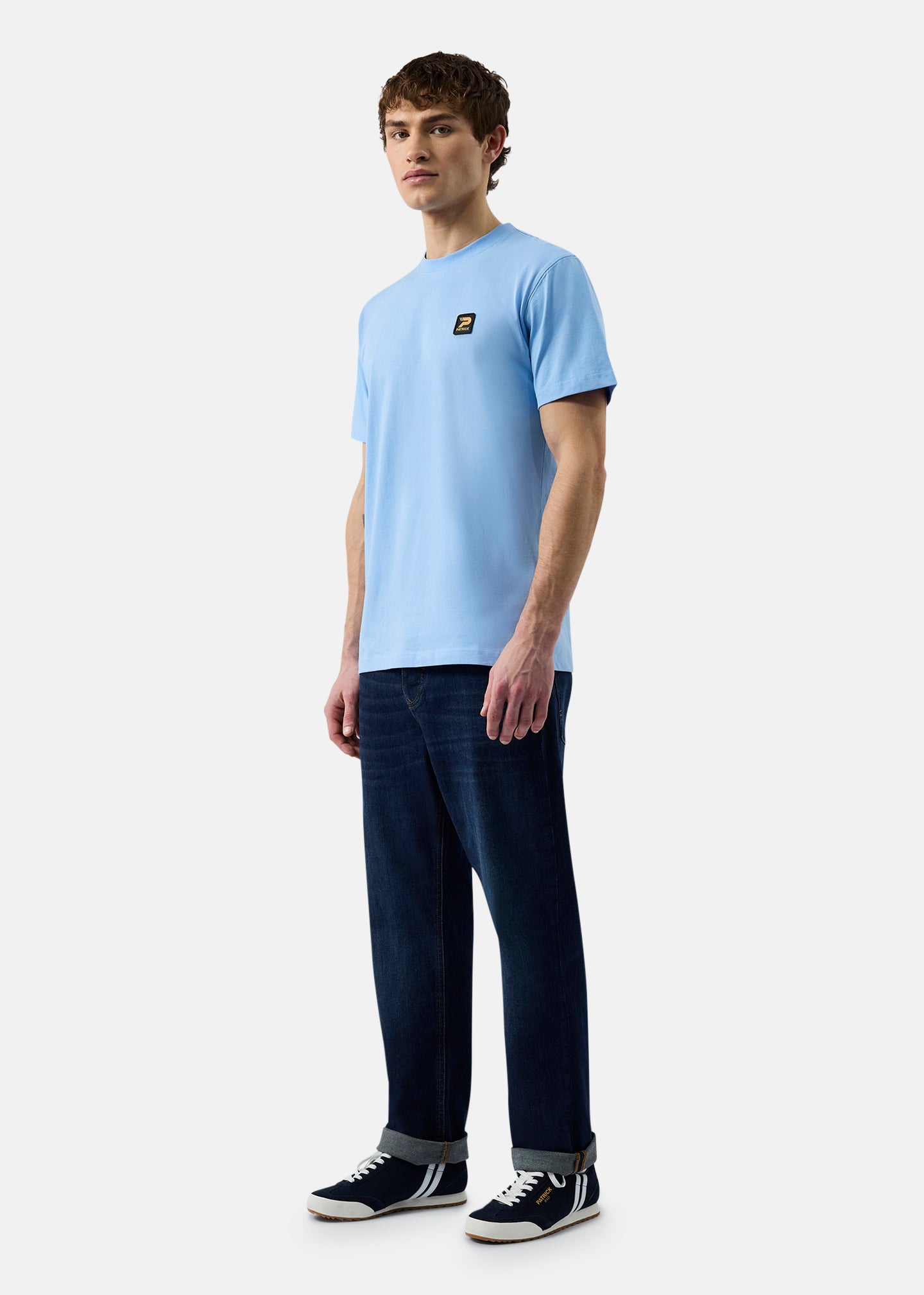 Patrick Cambell T-Shirt-Sky Blue-Full Body