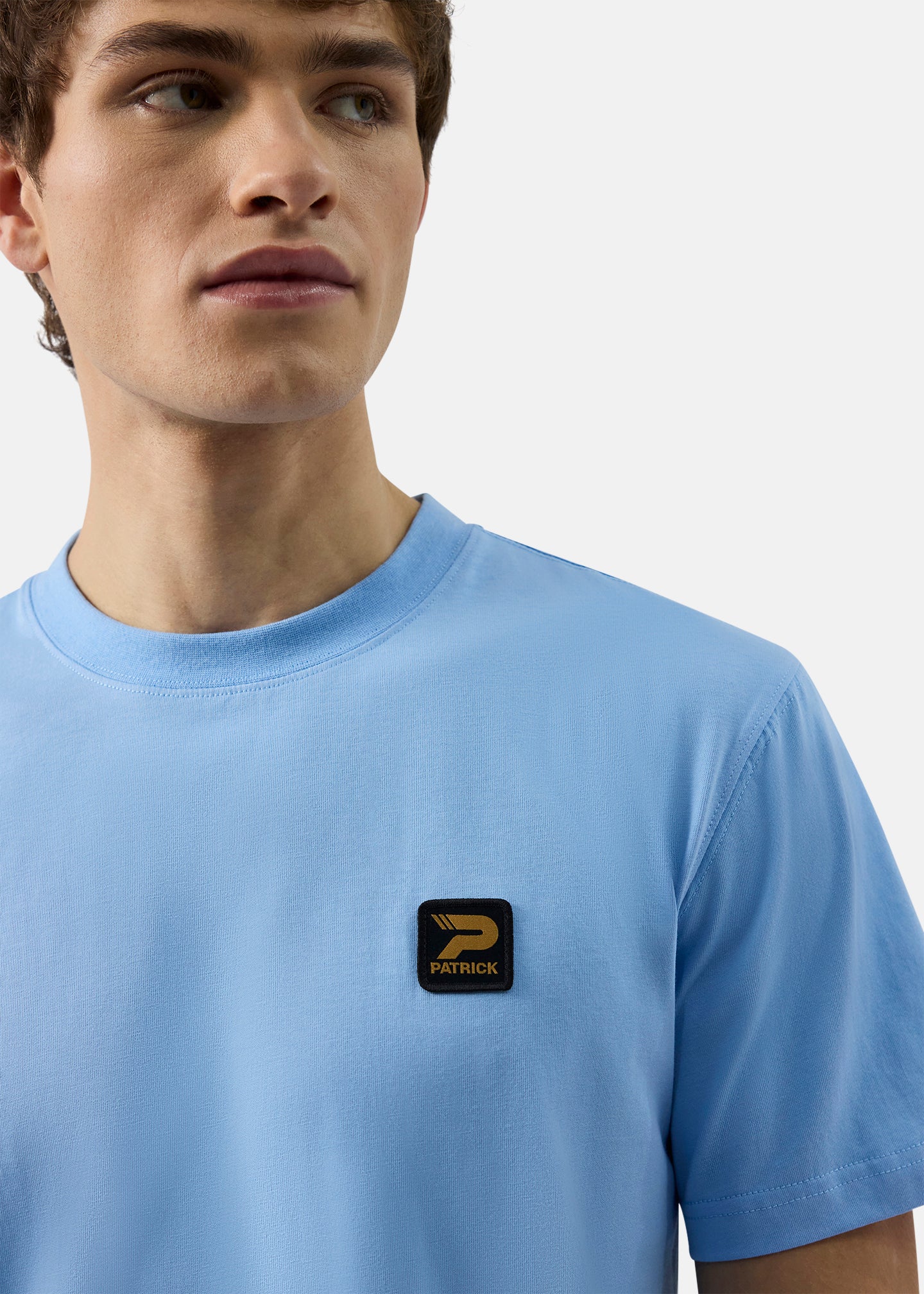 Patrick Cambell T-Shirt-Sky Blue-Detail