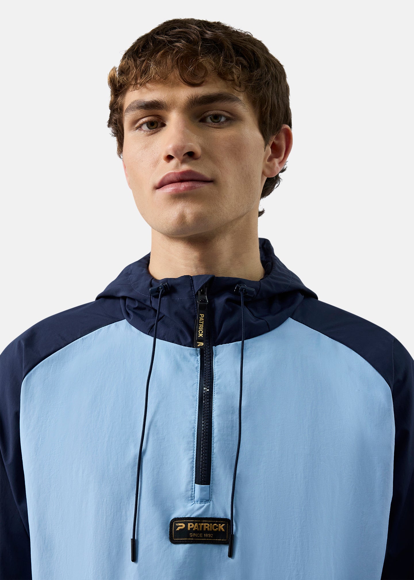 Patrick Lawson Overhead Jacket-Navy Sky Blue-Detail