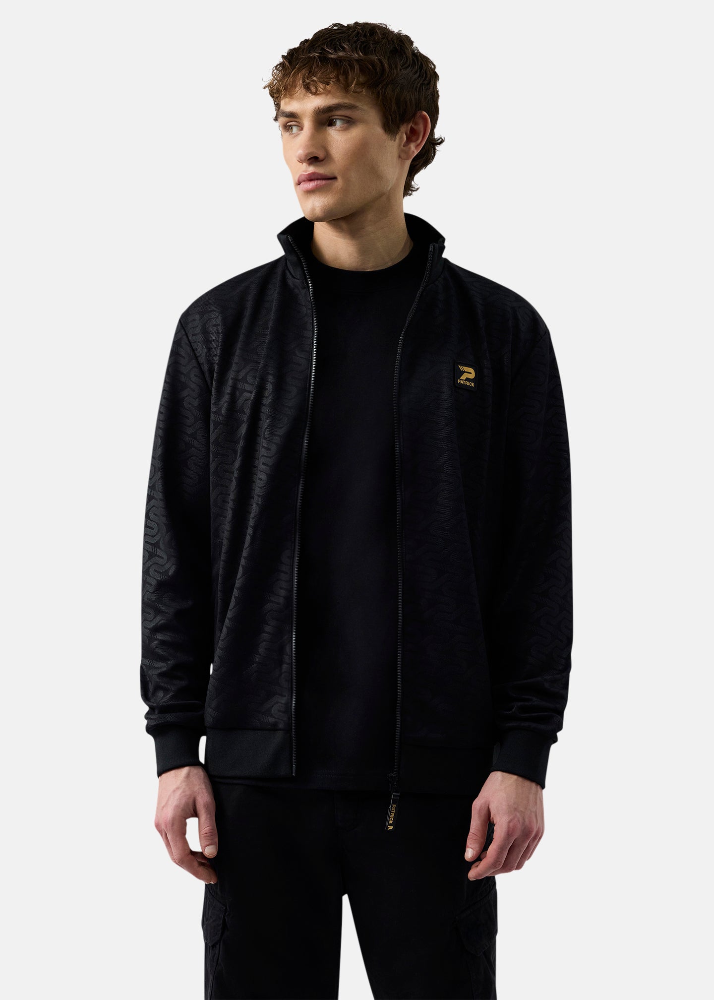 Patrick Patterson Track Top-Black-Front