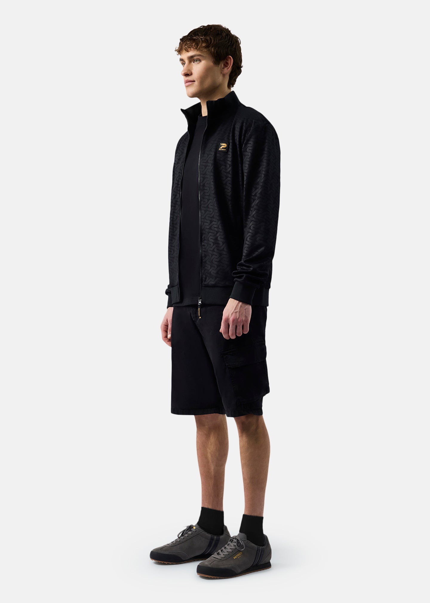 Patrick Patterson Track Top-Black-Full Body